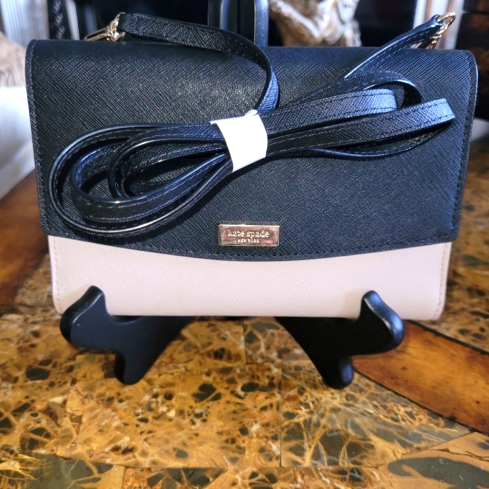 Kate Spade Black and Cream Crossbody Bag - Picture 1 of 7